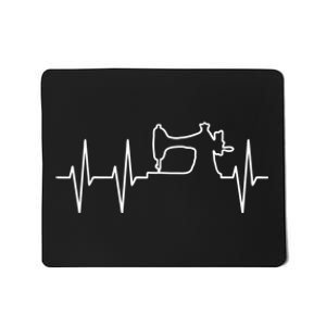 Sewing Machine Stitch Heartbeat Outfit Seamstress Dressmaker Mousepad