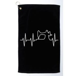 Sewing Machine Stitch Heartbeat Outfit Seamstress Dressmaker Platinum Collection Golf Towel