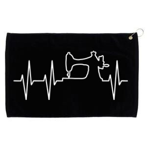 Sewing Machine Stitch Heartbeat Outfit Seamstress Dressmaker Grommeted Golf Towel