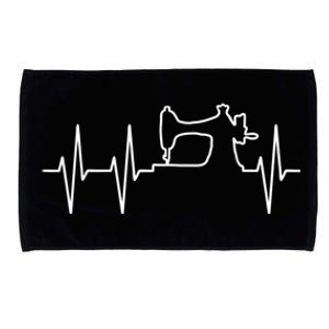 Sewing Machine Stitch Heartbeat Outfit Seamstress Dressmaker Microfiber Hand Towel