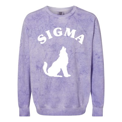 Sigma Male Simple Sigma Lone Wolf Lover Gift Colorblast Crewneck Sweatshirt