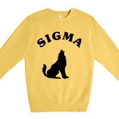 Sigma Male Simple Sigma Lone Wolf Lover Gift Premium Crewneck Sweatshirt