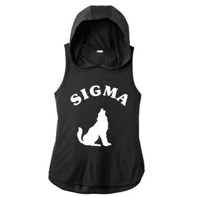 Sigma Male Simple Sigma Lone Wolf Lover Gift Ladies PosiCharge Tri-Blend Wicking Draft Hoodie Tank