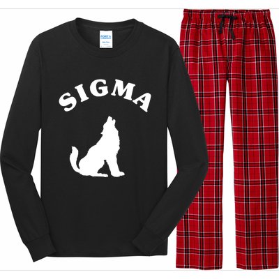 Sigma Male Simple Sigma Lone Wolf Lover Gift Long Sleeve Pajama Set