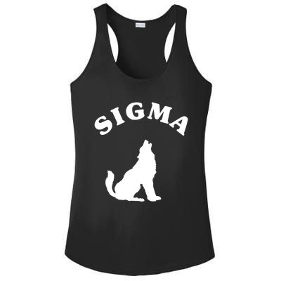 Sigma Male Simple Sigma Lone Wolf Lover Gift Ladies PosiCharge Competitor Racerback Tank