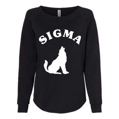 Sigma Male Simple Sigma Lone Wolf Lover Gift Womens California Wash Sweatshirt