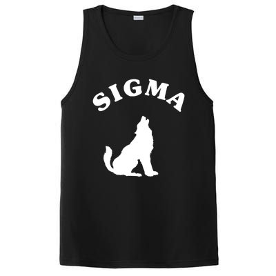 Sigma Male Simple Sigma Lone Wolf Lover Gift PosiCharge Competitor Tank