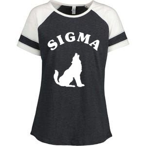 Sigma Male Simple Sigma Lone Wolf Lover Gift Enza Ladies Jersey Colorblock Tee