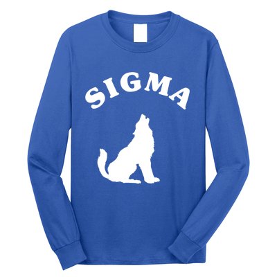 Sigma Male Simple Sigma Lone Wolf Lover Gift Long Sleeve Shirt