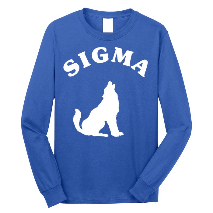 Sigma Male Simple Sigma Lone Wolf Lover Gift Long Sleeve Shirt