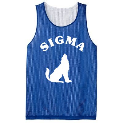 Sigma Male Simple Sigma Lone Wolf Lover Gift Mesh Reversible Basketball Jersey Tank