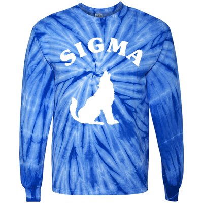 Sigma Male Simple Sigma Lone Wolf Lover Gift Tie-Dye Long Sleeve Shirt