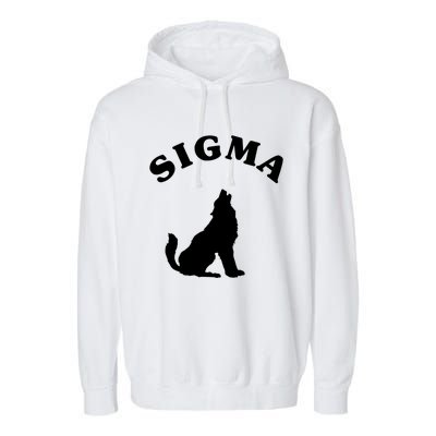 Sigma Male Simple Sigma Lone Wolf Lover Gift Garment-Dyed Fleece Hoodie