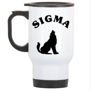 Sigma Male Simple Sigma Lone Wolf Lover Gift Stainless Steel Travel Mug