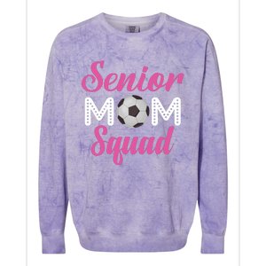 Senior Mom Squad Football Graphic Colorblast Crewneck Sweatshirt