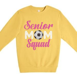 Senior Mom Squad Football Graphic Premium Crewneck Sweatshirt