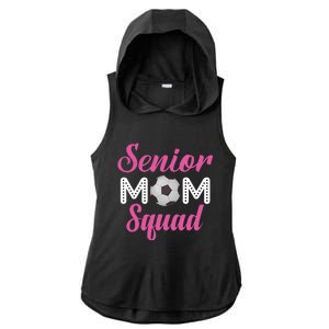 Senior Mom Squad Football Graphic Ladies PosiCharge Tri-Blend Wicking Draft Hoodie Tank