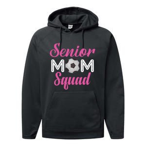 Senior Mom Squad Football Graphic Performance Fleece Hoodie