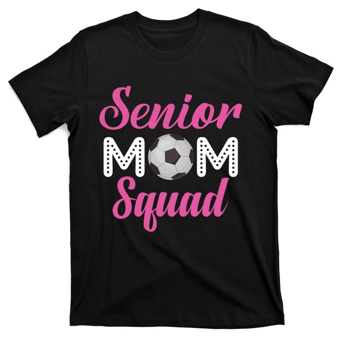 Senior Mom Squad Football Graphic T-Shirt