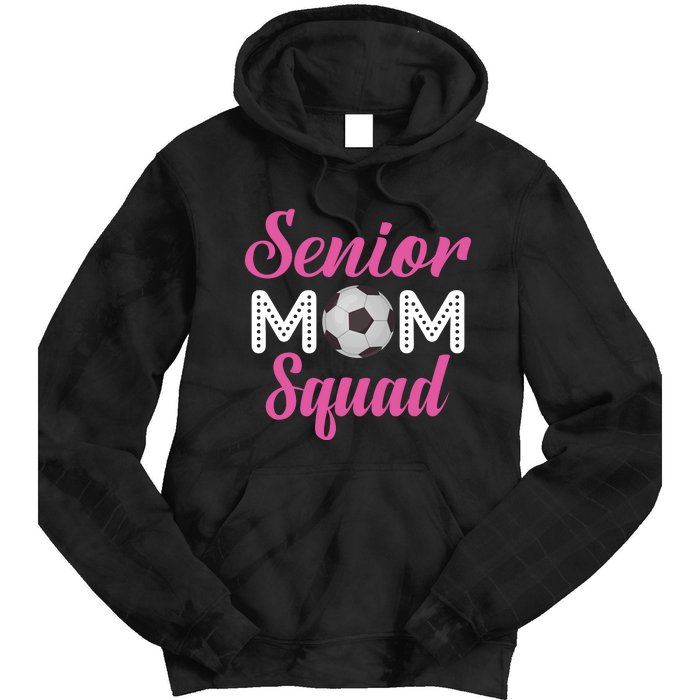 Senior Mom Squad Football Graphic Tie Dye Hoodie