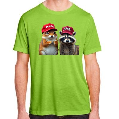 Social Media Star Peanut Squirrel And Fred Raccoon Maga Adult ChromaSoft Performance T-Shirt