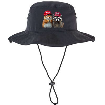 Social Media Star Peanut Squirrel And Fred Raccoon Maga Bucket Hat