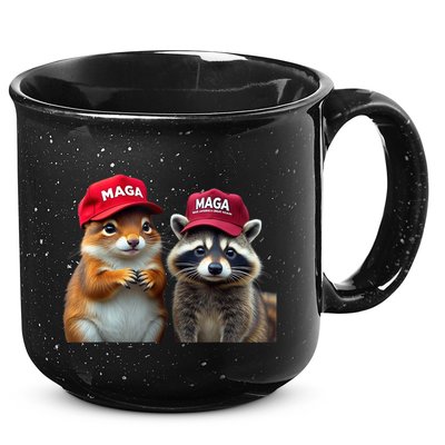 Social Media Star Peanut Squirrel And Fred Raccoon Maga 15oz Campfire Ceramic Mug