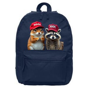 Social Media Star Peanut Squirrel And Fred Raccoon Maga 16 in Basic Backpack