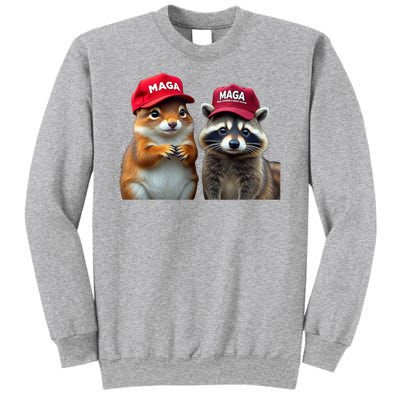 Social Media Star Peanut Squirrel And Fred Raccoon Maga Sweatshirt