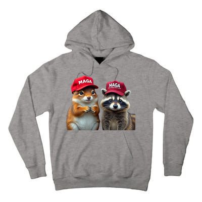 Social Media Star Peanut Squirrel And Fred Raccoon Maga Tall Hoodie