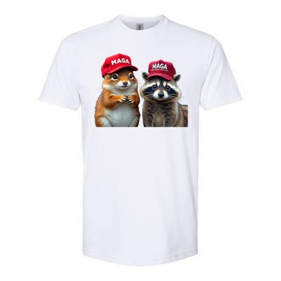 Social Media Star Peanut Squirrel And Fred Raccoon Maga Softstyle® CVC T-Shirt