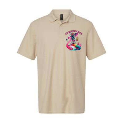 Summerween Mermaid Skeleton Flamingo Summer Halloween Women Softstyle Adult Sport Polo