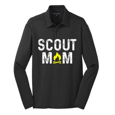 Scouting Mom Scout Mother Scouts Silk Touch Performance Long Sleeve Polo