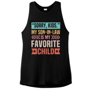 Sorry My Son In Law Is My Favorite Child Mothers Day Ladies PosiCharge Tri-Blend Wicking Tank