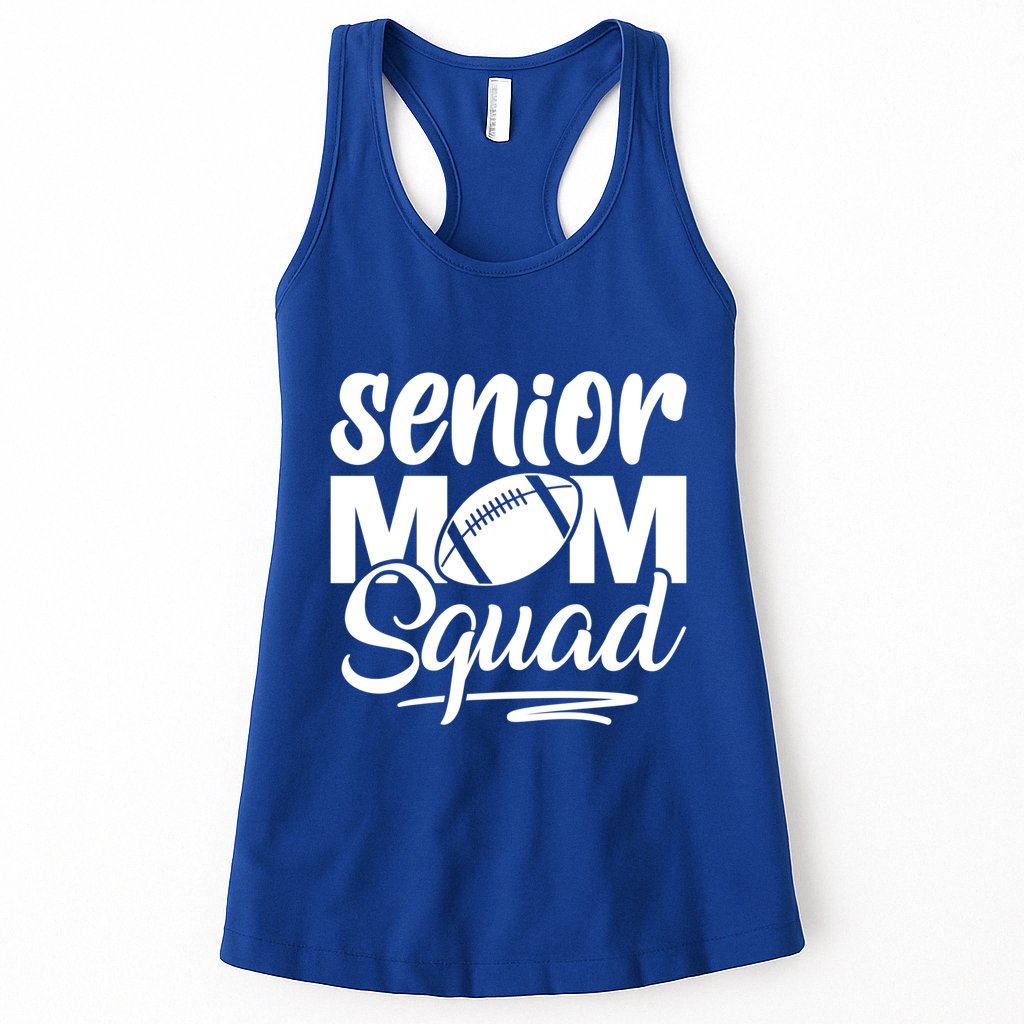 Senior Mom Squad Football Class Of 2025 Graduation Gift Womens Tank Top