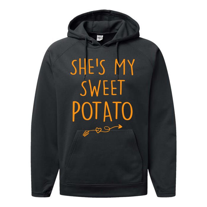 SheS My Sweet Potato I Yam Set Couples Thanksgiving Performance Fleece Hoodie