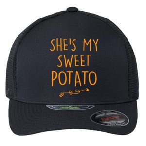 SheS My Sweet Potato I Yam Set Couples Thanksgiving Flexfit Unipanel Trucker Cap