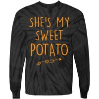 SheS My Sweet Potato I Yam Set Couples Thanksgiving Tie-Dye Long Sleeve Shirt