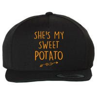 SheS My Sweet Potato I Yam Set Couples Thanksgiving Wool Snapback Cap