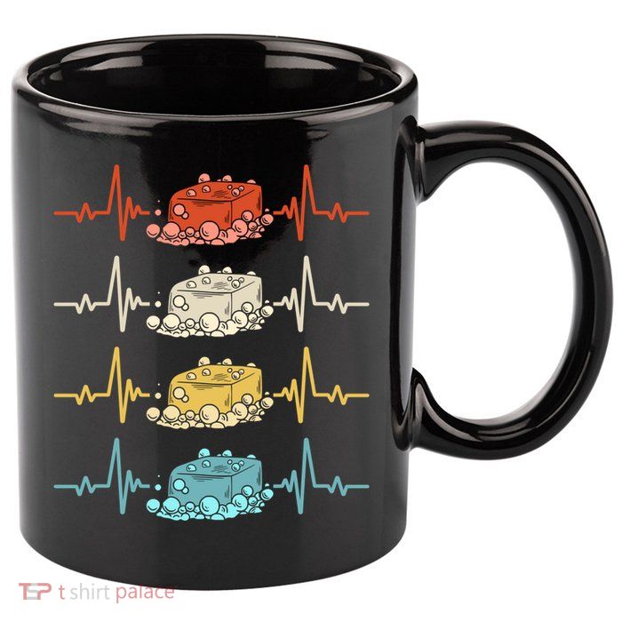 Soap Making Soap Maker Heartbeat Gift 11oz C Handle Ceramic Mug