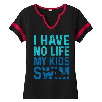 Swim Mom Swim Dad Funny Gift Funny Swimming Swimmers Funny Gift Ladies Halftime Notch Neck Tee