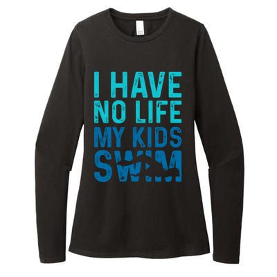 Swim Mom Swim Dad Funny Gift Funny Swimming Swimmers Funny Gift Womens CVC Long Sleeve Shirt