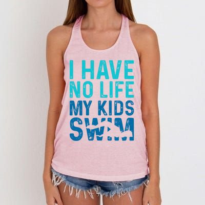 Swim Mom Swim Dad Funny Gift Funny Swimming Swimmers Funny Gift Women's Knotted Racerback Tank