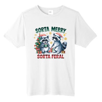 Sorta Merry Sorta Feral Christmas Raccoon Xmas Tall Fusion ChromaSoft Performance T-Shirt