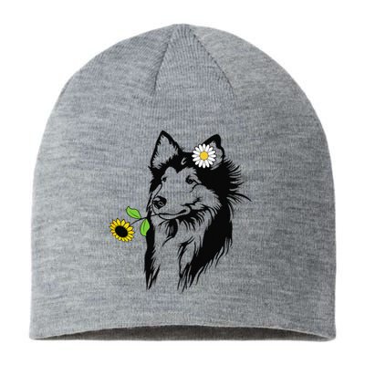 Sheltie mom Shetland Sheepdog sunflower Sustainable Beanie