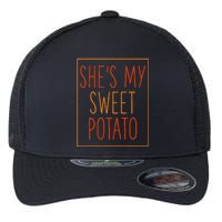 SheS My Sweet Potato Thanksgiving Matching Couples Set Him Flexfit Unipanel Trucker Cap