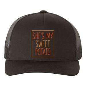 SheS My Sweet Potato Thanksgiving Matching Couples Set Him Yupoong Adult 5-Panel Trucker Hat