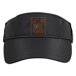 SheS My Sweet Potato Thanksgiving Matching Couples Set Him Adult Drive Performance Visor