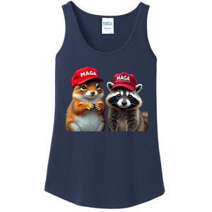 Social Media Star Peanut The Squirrel Fred The Raccoon Ladies Essential Tank