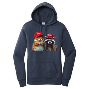 Social Media Star Peanut The Squirrel Fred The Raccoon Women's Pullover Hoodie